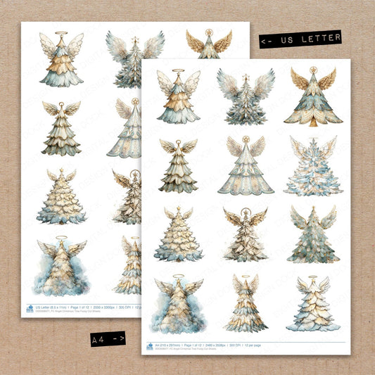 Angel Christmas Tree Fussy Cut Sheets (DDD008977)