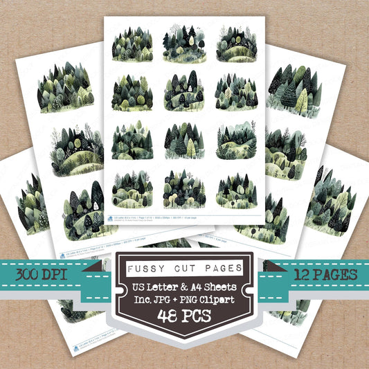 Boho Forest Fussy Cut Sheets (DDD009110)