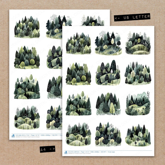 Boho Forest Fussy Cut Sheets (DDD009110)