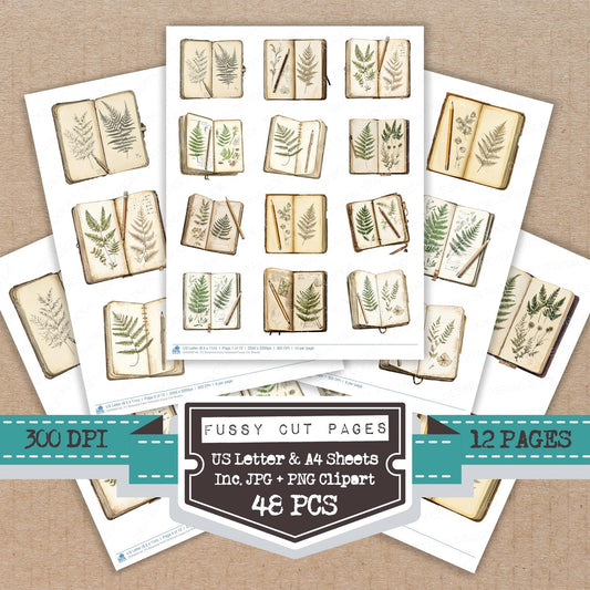 Botanical Field Notebook Fussy Cut Sheets (DDD009140)