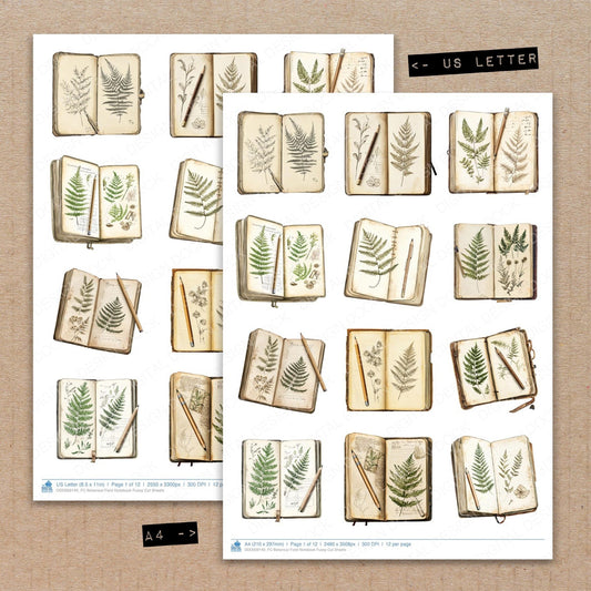 Botanical Field Notebook Fussy Cut Sheets (DDD009140)