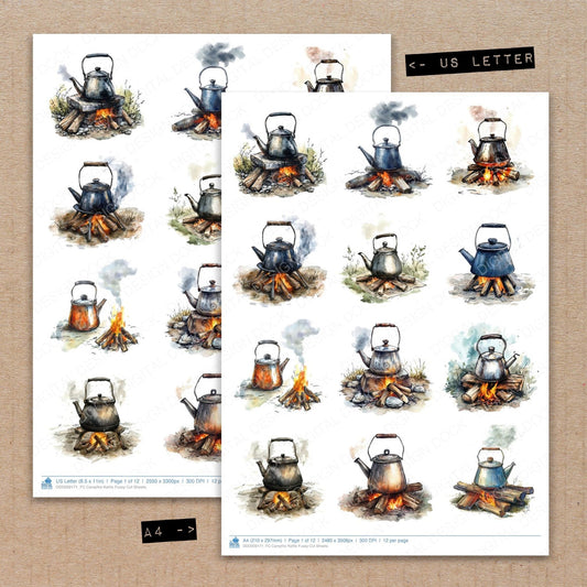 Campfire Kettle Fussy Cut Sheets (DDD009171)