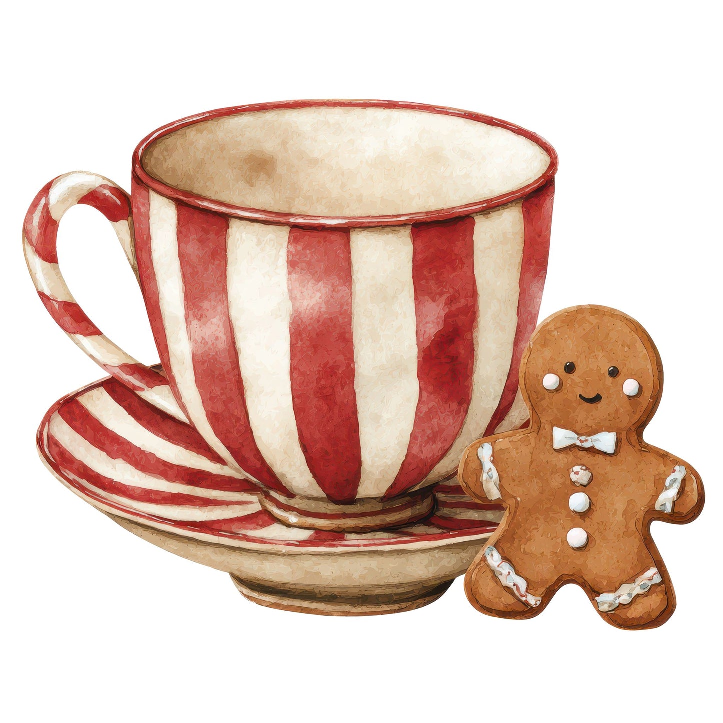 Christmas Teacup Gingerbread Cookie Fussy Cut Sheets (DDD009287)