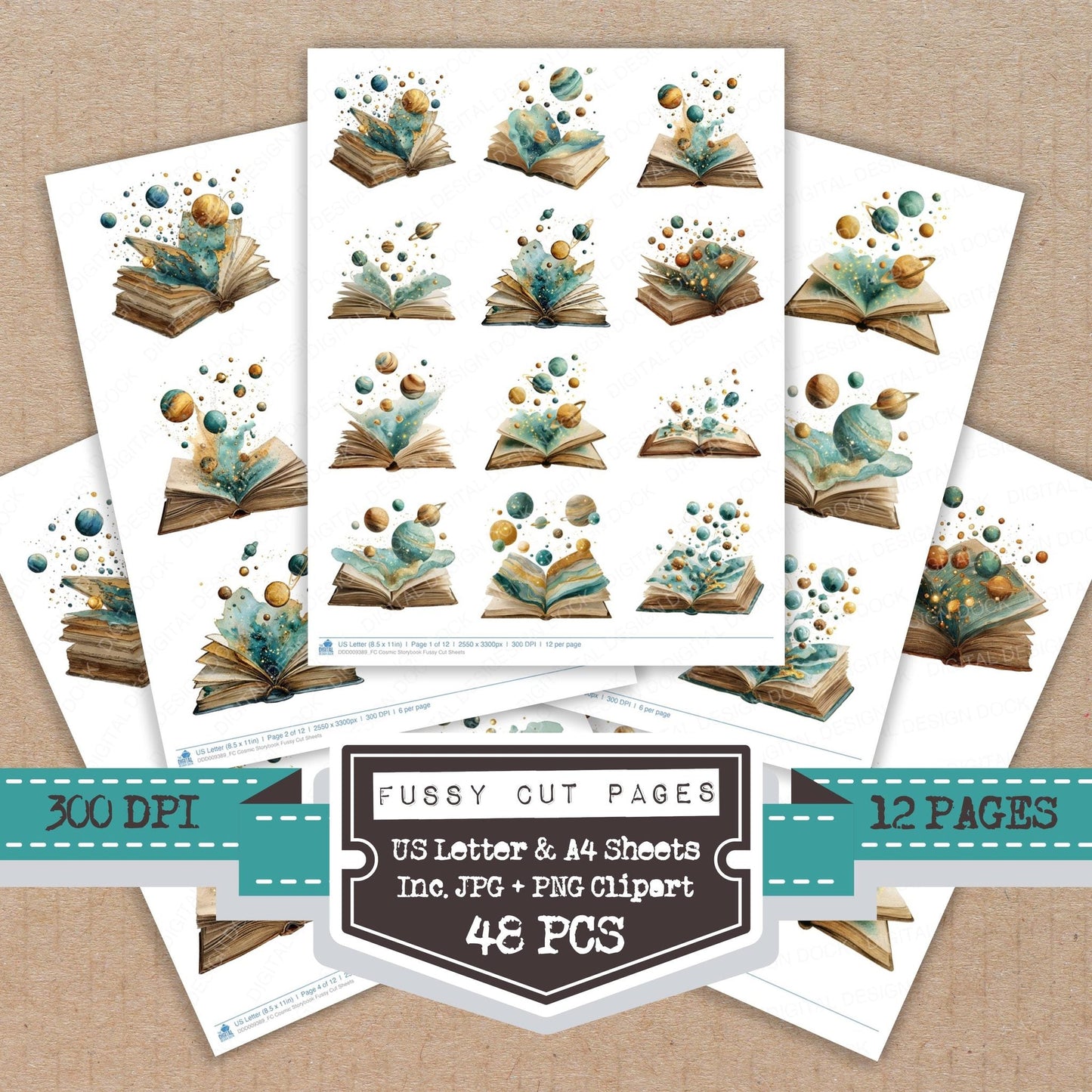 Cosmic Storybook Fussy Cut Sheets (DDD009389)