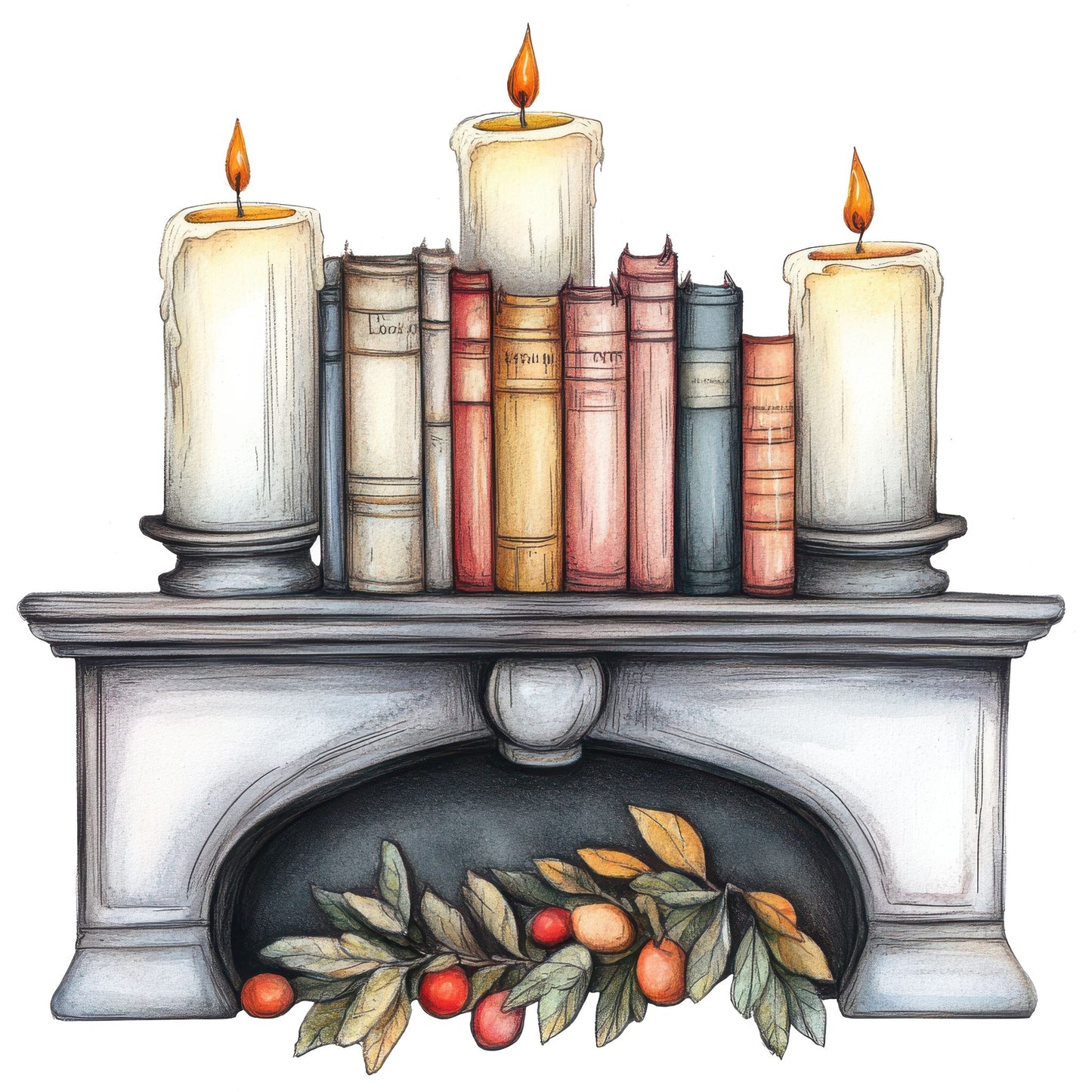 Cozy Mantel Fussy Cut Sheets (DDD009396)
