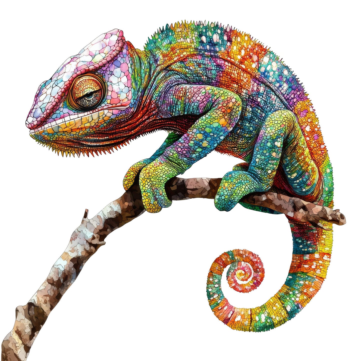 Crazy Neon Chameleon Fussy Cut Sheets (DDD009401)