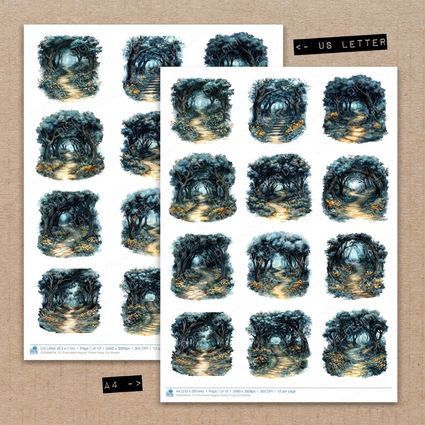 Enchnated Magical Forest Fussy Cut Sheets (DDD009554)