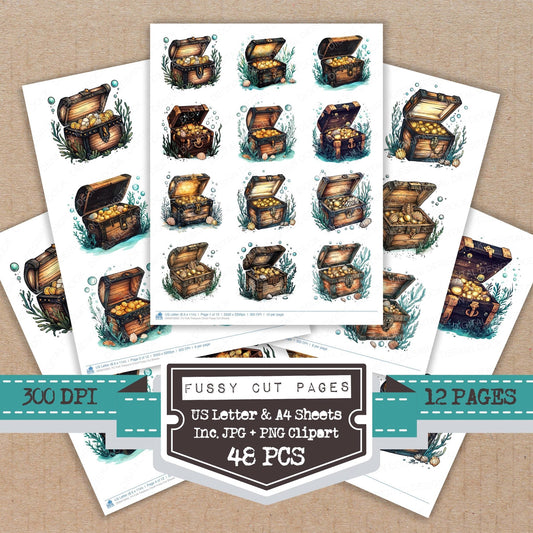 Folk Treasure Chest Fussy Cut Sheets (DDD010002)