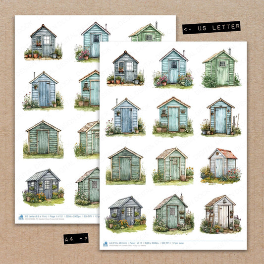 Garden Shed Fussy Cut Sheets (DDD010060)