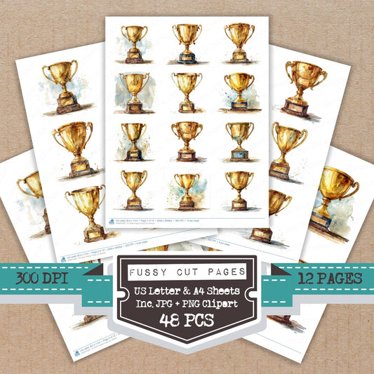 Gold Trophy Fussy Cut Sheets (DDD010097)
