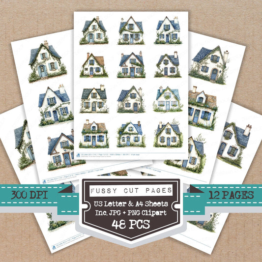 Ivy Roof Cottage Fussy Cut Sheets (DDD010262)