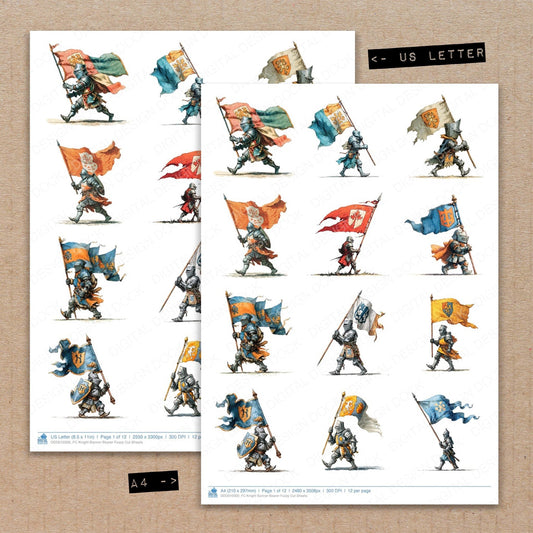 DDD010300_FC Knight Banner Bearer Fussy Cut Sheets
