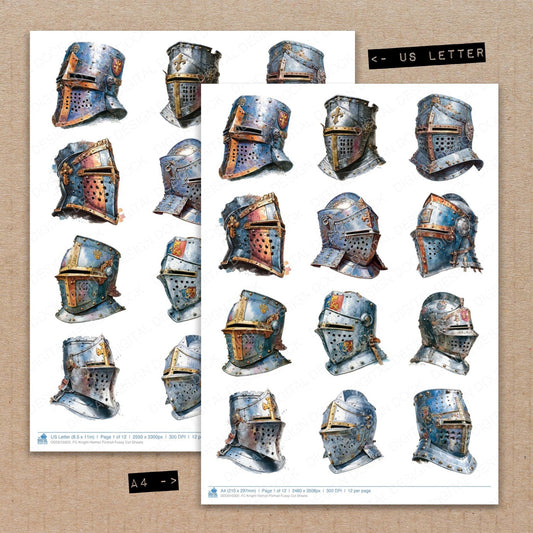 DDD010302_FC Knight Helmet Portrait Fussy Cut Sheets