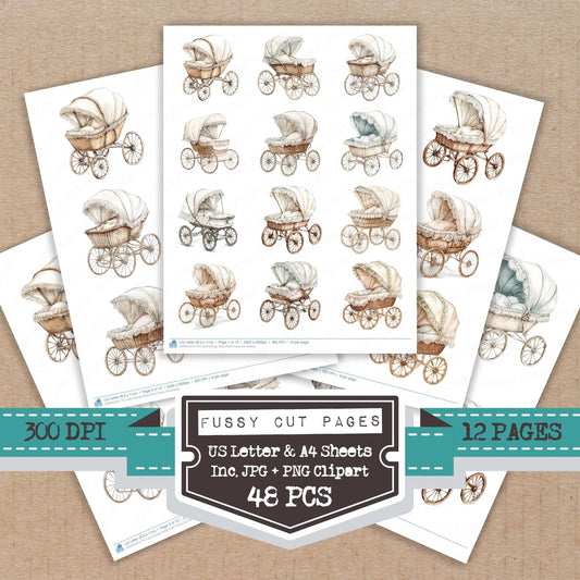 DDD010313_FC Lace Canopy Baby Pram Fussy Cut Sheets
