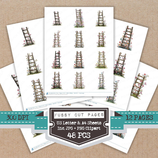 DDD010316_FC Ladder Wildflowers Fussy Cut Sheets