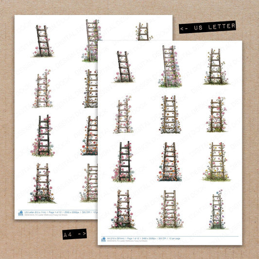 DDD010316_FC Ladder Wildflowers Fussy Cut Sheets