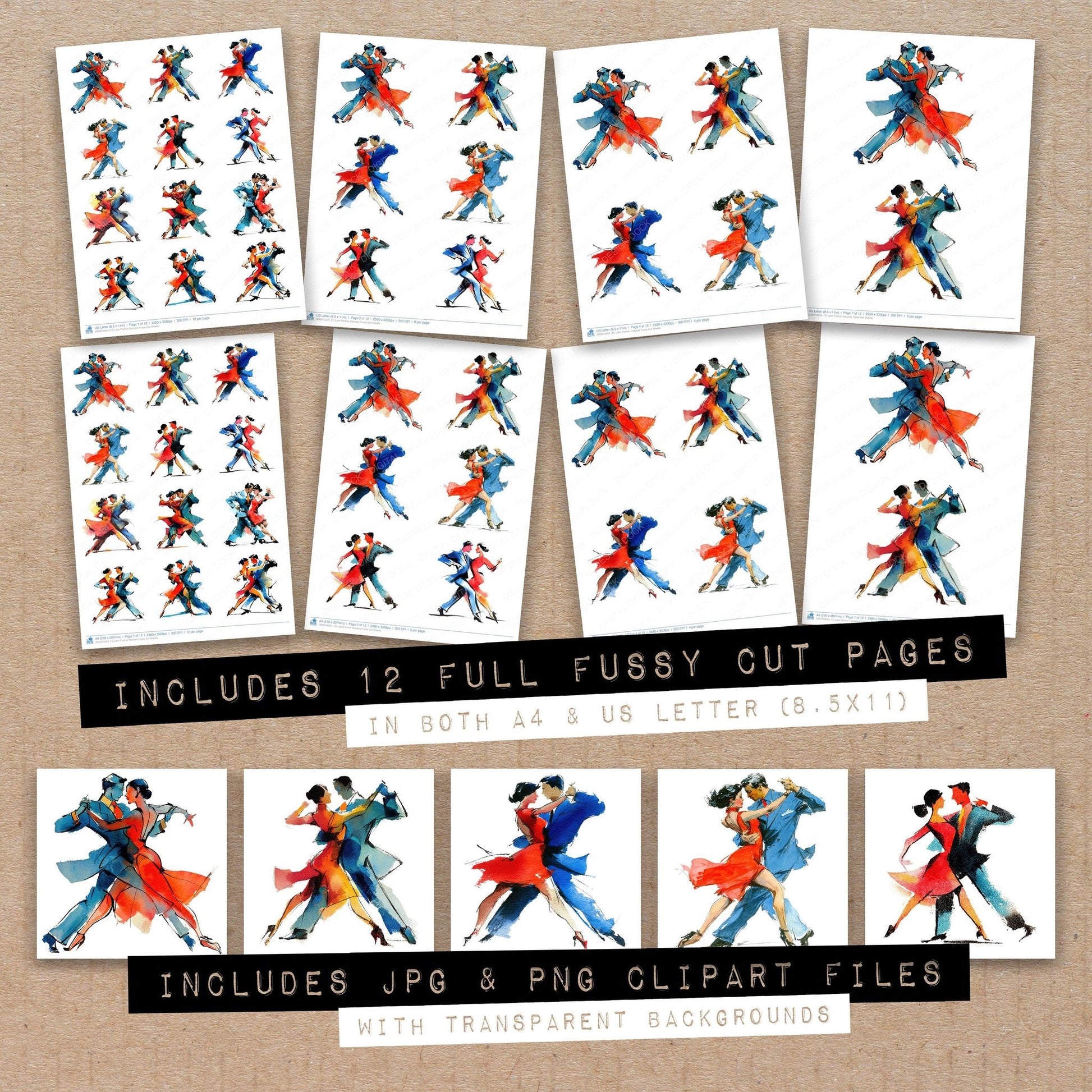 DDD010324_FC Latin Partner Dancers Fussy Cut Sheets