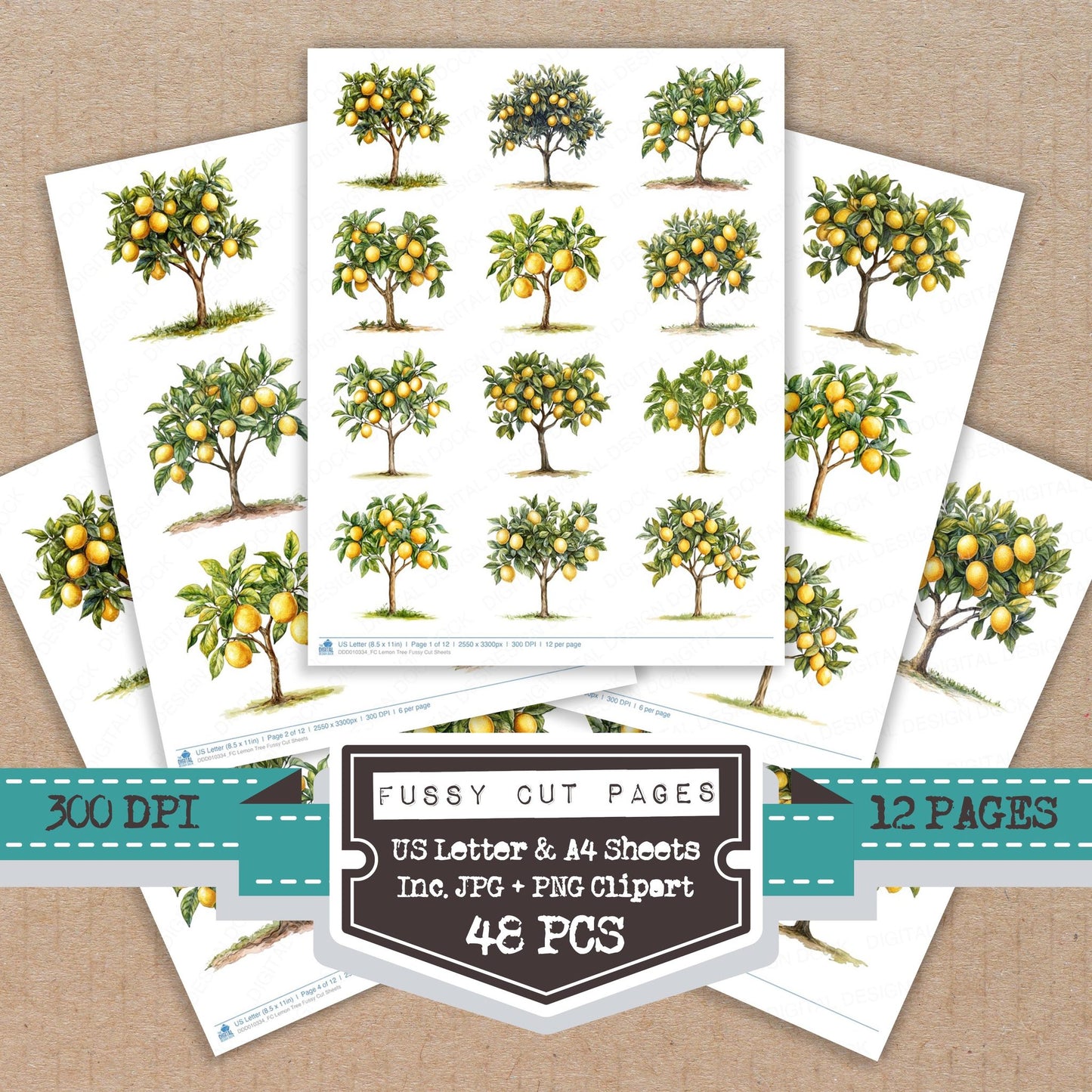 Lemon Tree Fussy Cut Sheets (DDD010334)