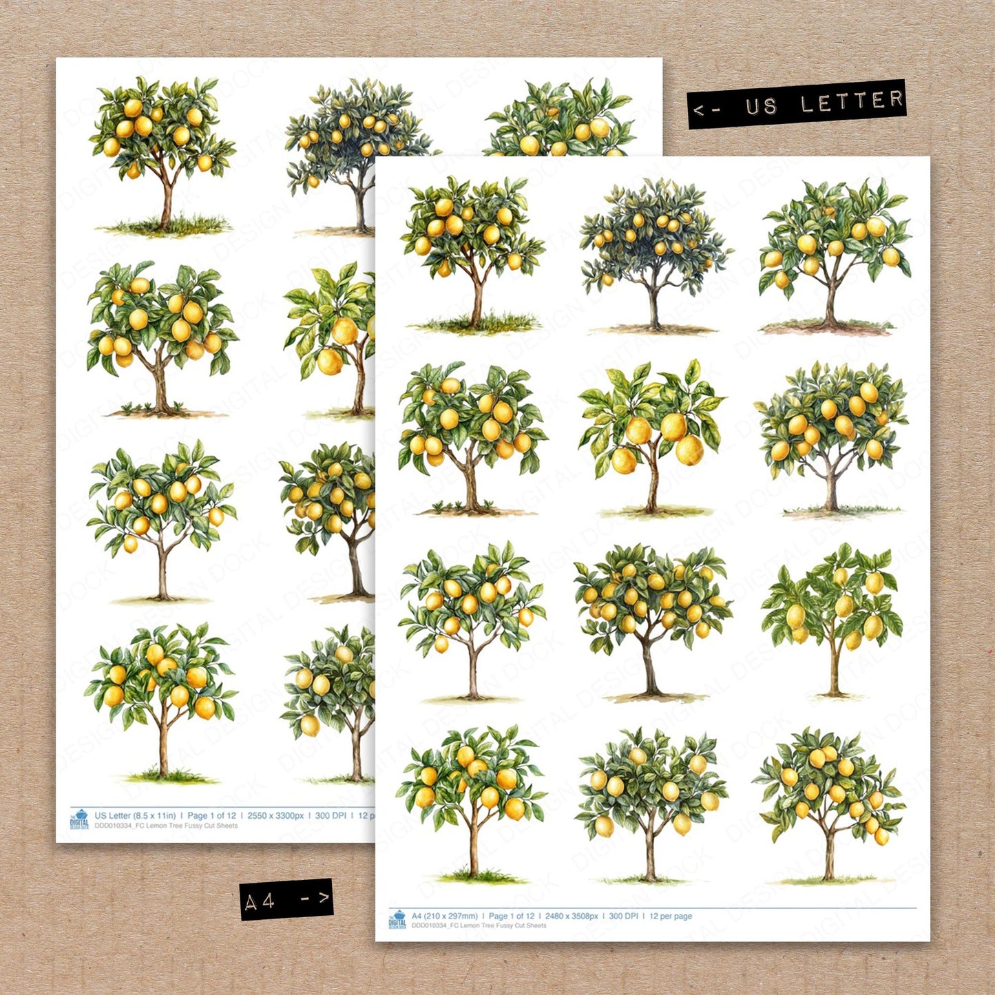 Lemon Tree Fussy Cut Sheets (DDD010334)