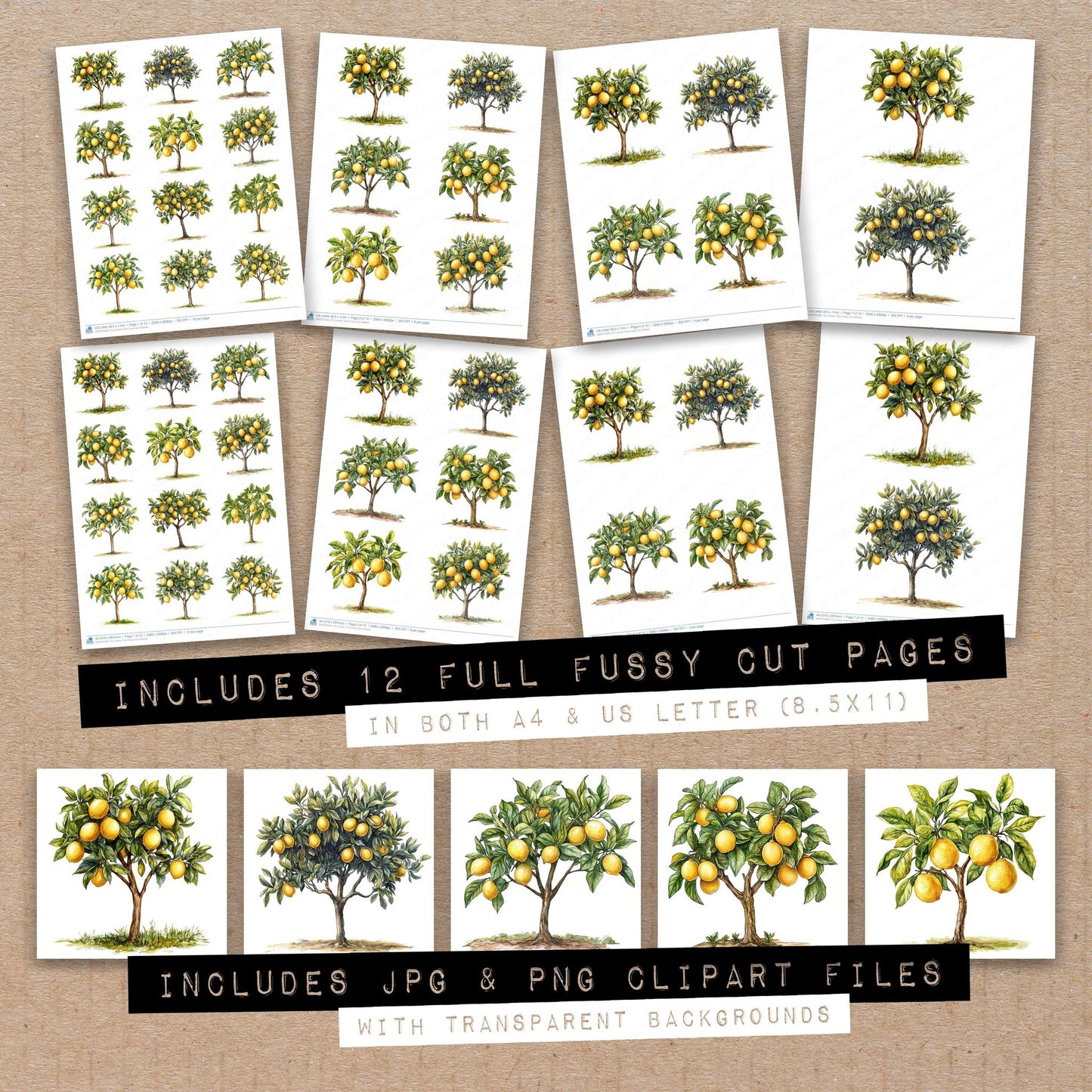 Lemon Tree Fussy Cut Sheets (DDD010334)
