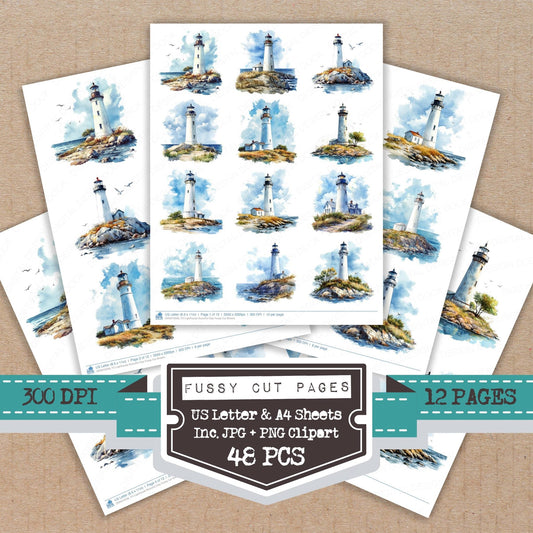 DDD010338_FC Lighthouse Beautiful Day Fussy Cut Sheets