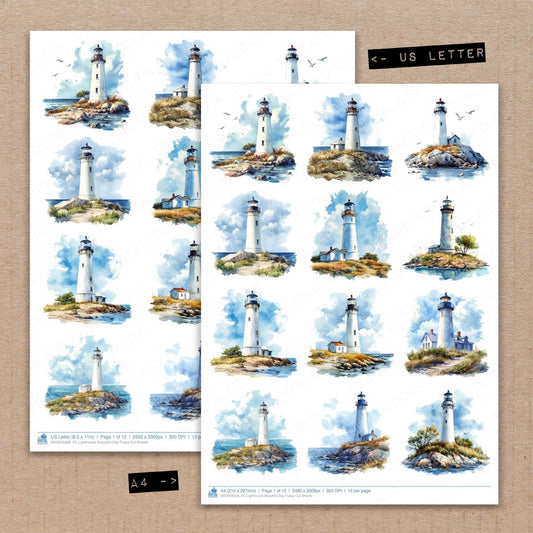 DDD010338_FC Lighthouse Beautiful Day Fussy Cut Sheets