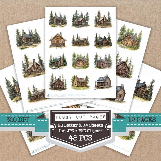 DDD010356_FC Log Cabin Fussy Cut Sheets
