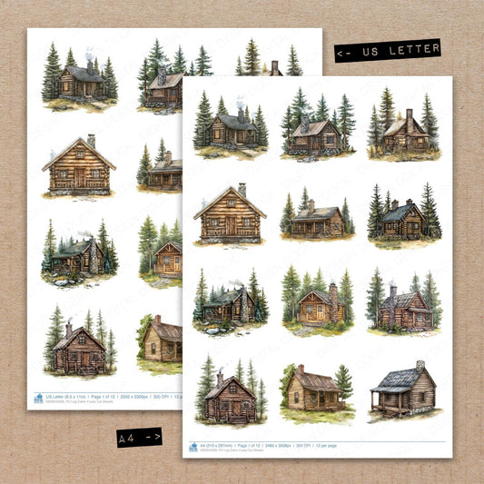 DDD010356_FC Log Cabin Fussy Cut Sheets