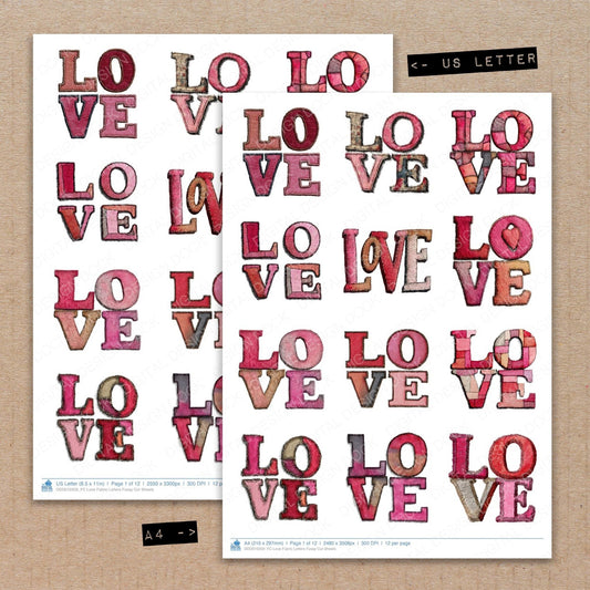 DDD010359_FC Love Fabric Letters Fussy Cut Sheets