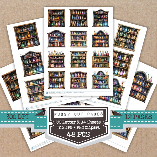 DDD010370_FC Magic Bookshelf Fussy Cut Sheets