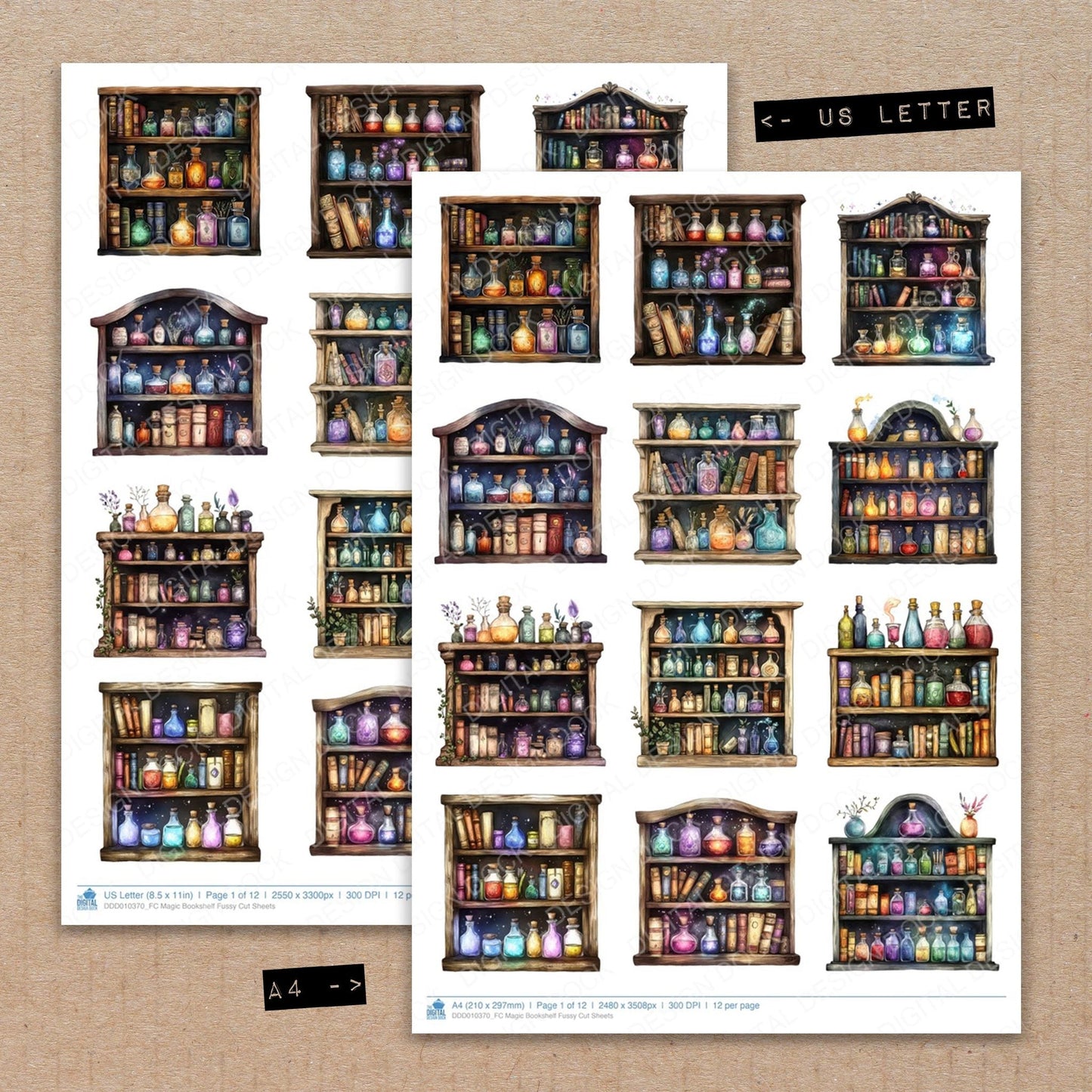 DDD010370_FC Magic Bookshelf Fussy Cut Sheets