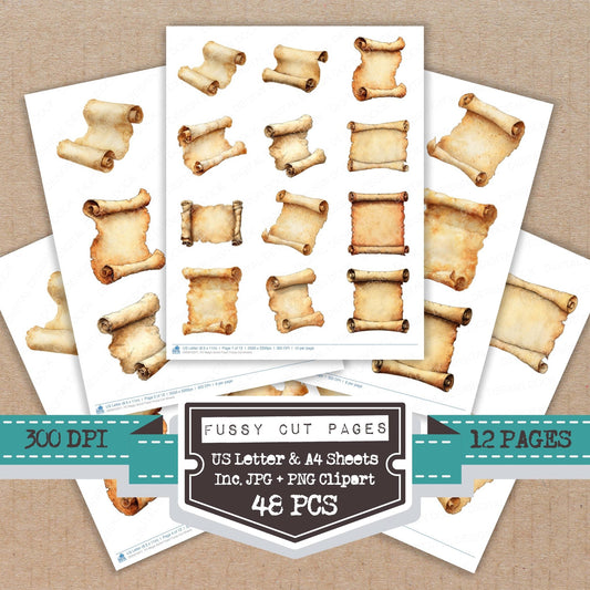 DDD010371_FC Magic Scroll Paper Fussy Cut Sheets