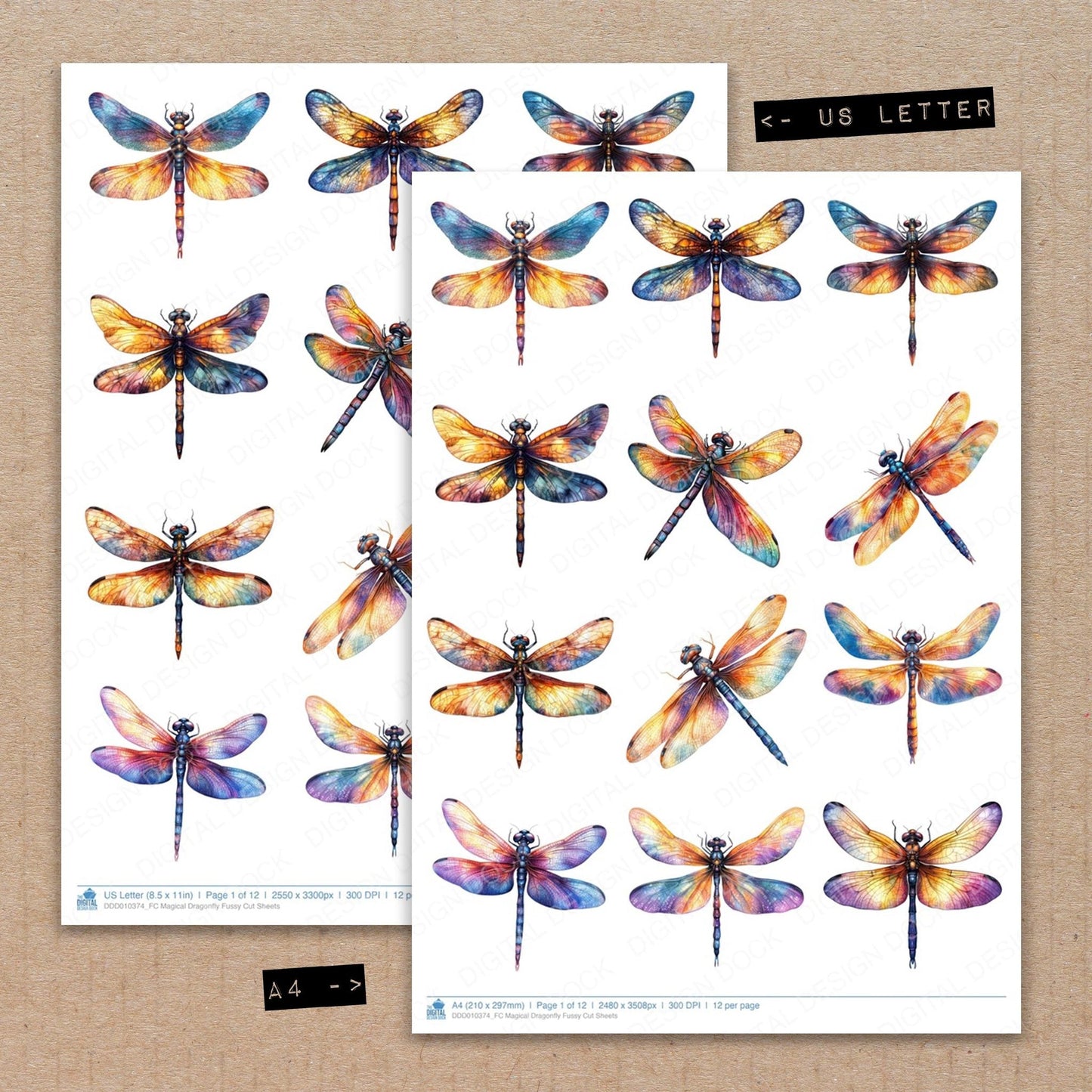 DDD010374_FC Magical Dragonfly Fussy Cut Sheets
