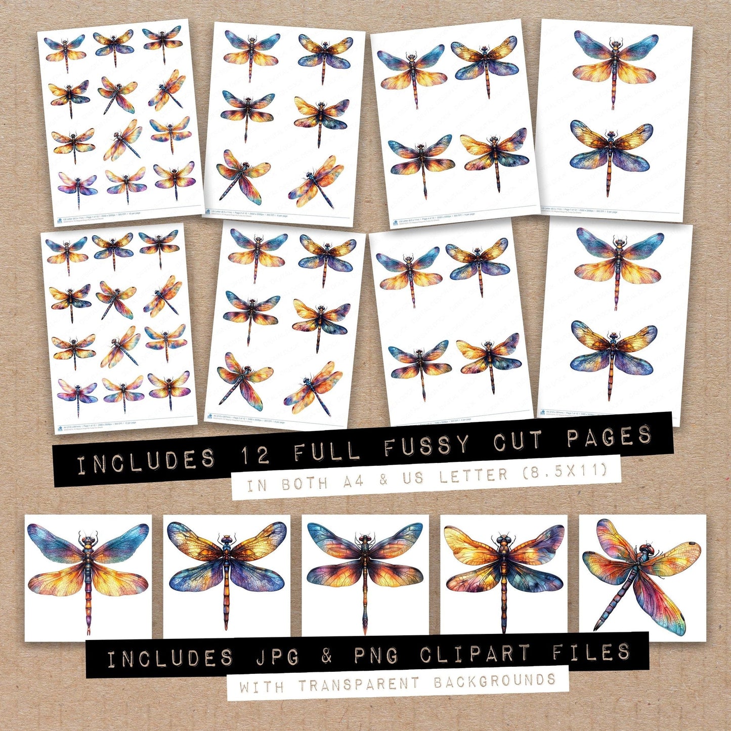 DDD010374_FC Magical Dragonfly Fussy Cut Sheets