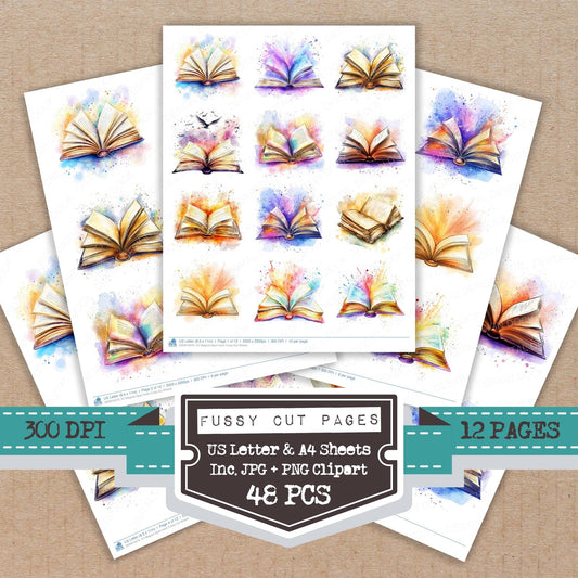 DDD010376_FC Magical Open book Fussy Cut Sheets