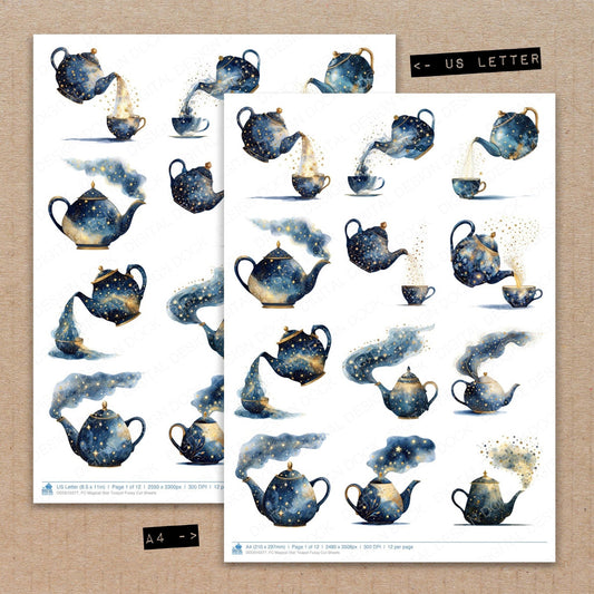DDD010377_FC Magical Star Teapot Fussy Cut Sheets