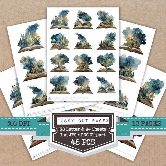 Magical World Open Book Fussy Cut Sheets (DDD010379)
