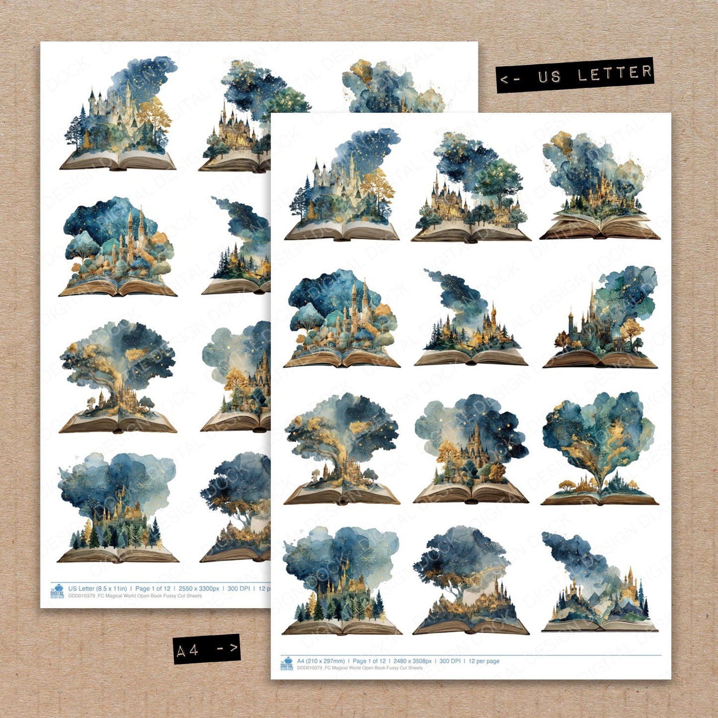 Magical World Open Book Fussy Cut Sheets (DDD010379)