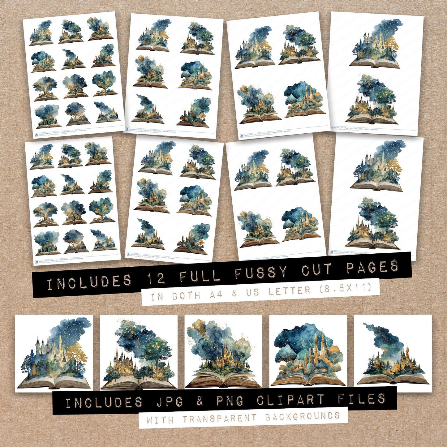 Magical World Open Book Fussy Cut Sheets (DDD010379)