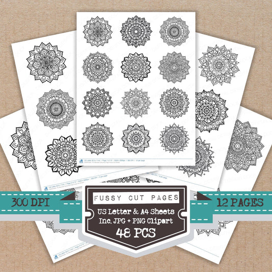 DDD010391_FC Mandala Colouring Page Fussy Cut Sheets