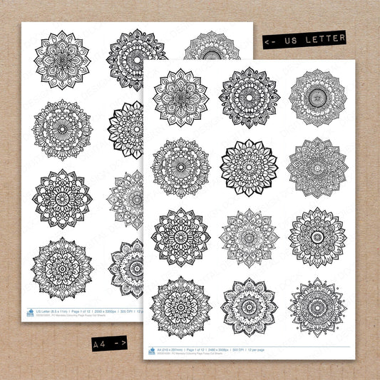 DDD010391_FC Mandala Colouring Page Fussy Cut Sheets