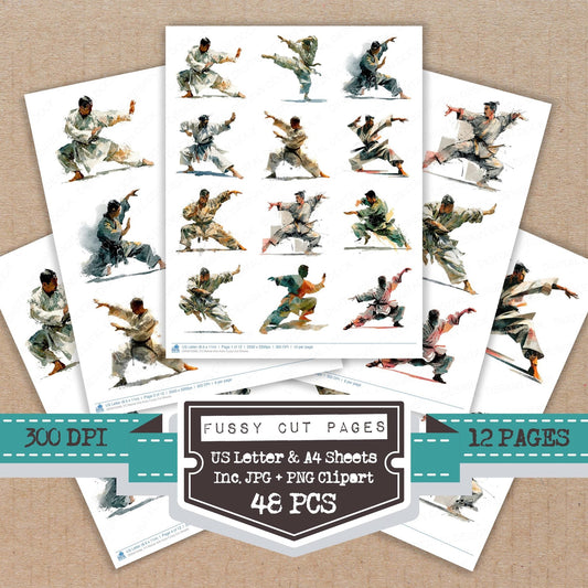 DDD010398_FC Martial Arts Kata Fussy Cut Sheets