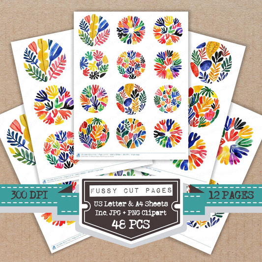 DDD010403_FC Matisse Shapes Set B Fussy Cut Sheets