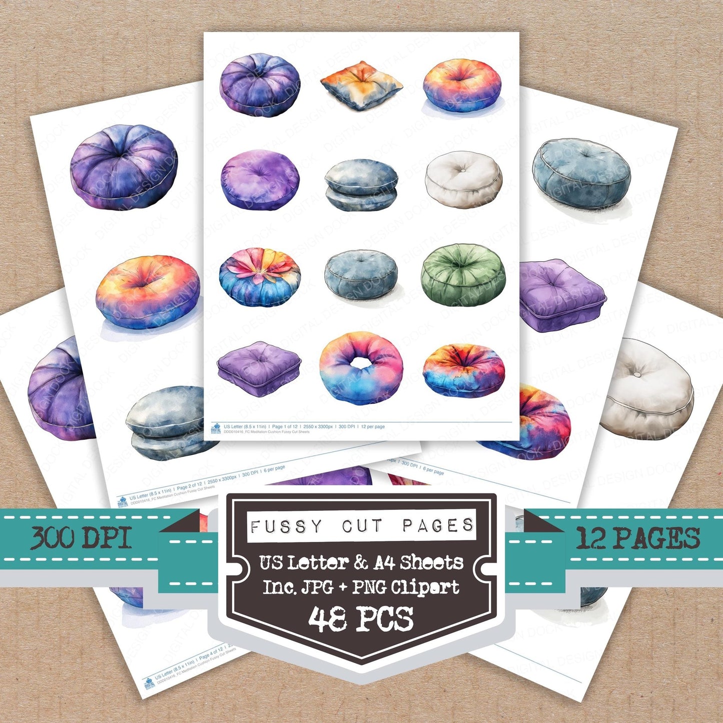 DDD010416_FC Meditation Cushion Fussy Cut Sheets