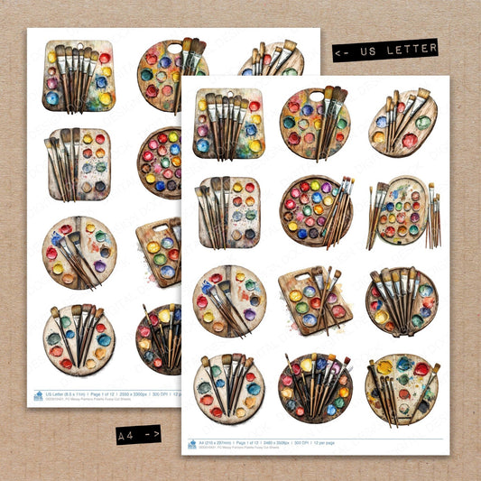 DDD010421_FC Messy Painters Palette Fussy Cut Sheets