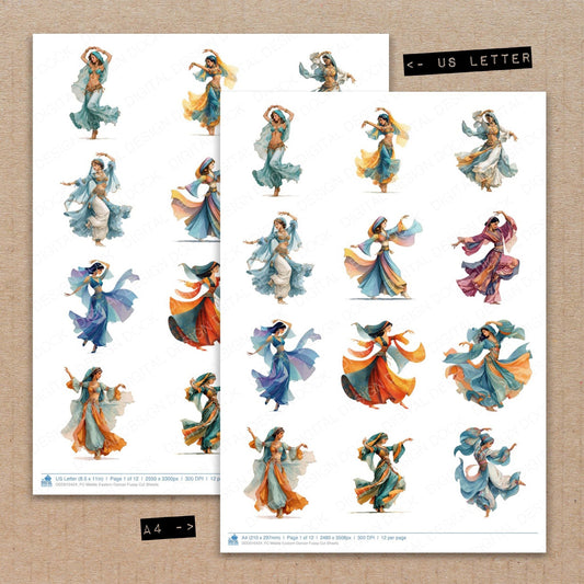 DDD010424_FC Middle Eastern Dancer Fussy Cut Sheets