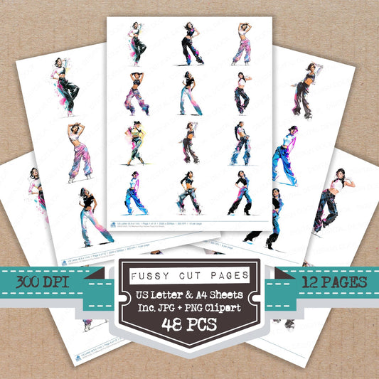 DDD010425_FC Millenium Pop Dancer Fussy Cut Sheets