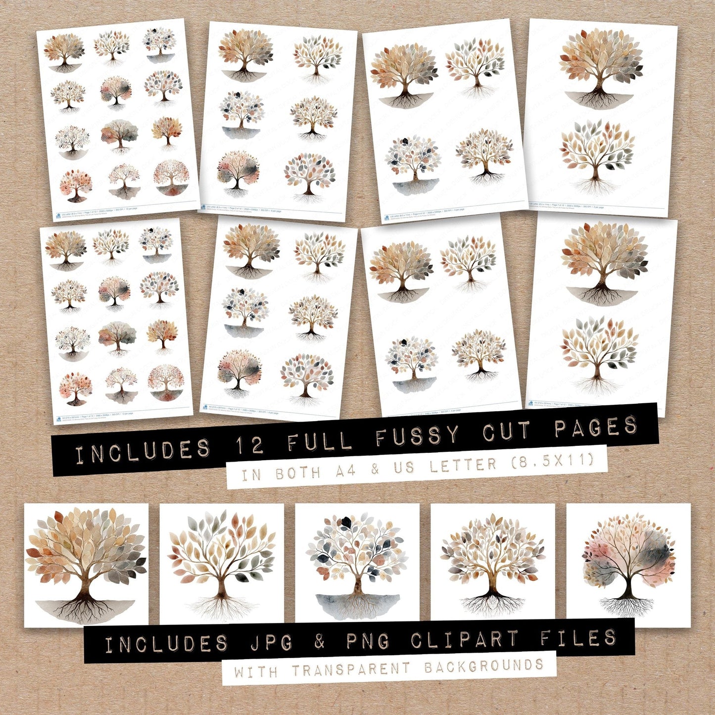 DDD010433_FC Minimal Boho Tree of Life Fussy Cut Sheets