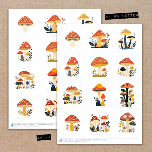 DDD010442_FC Minimal Mushroom Fussy Cut Sheets