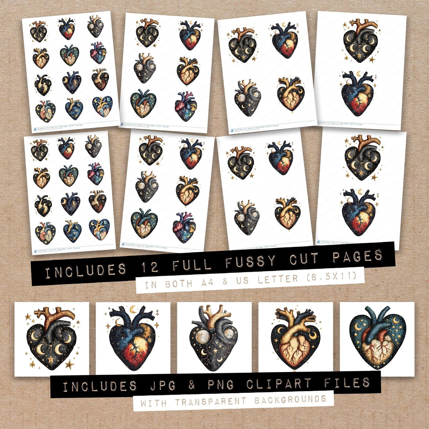 DDD010462_FC Moon and Stars Heart Fussy Cut Sheets